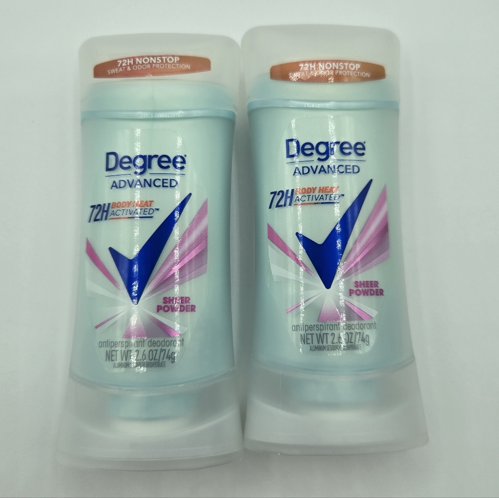 2 x Degree Advanced Antiperspirant Deodorant - 2.6 oz Each - Sheer Powder